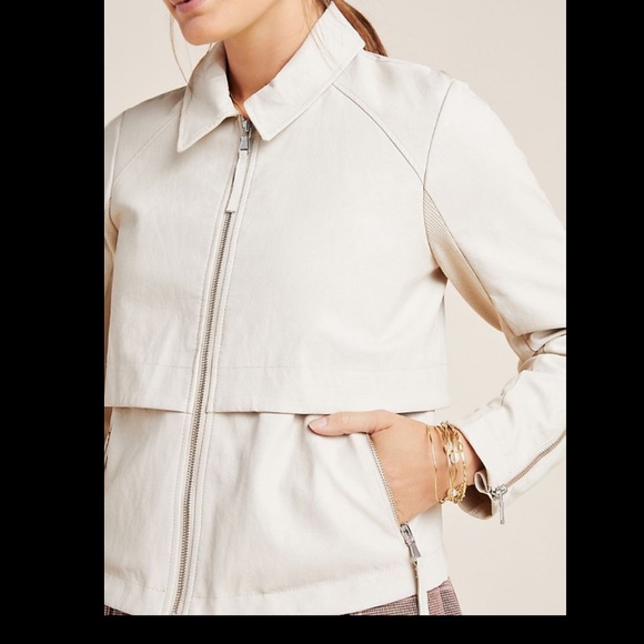 NWT anthro beige classic anorak jacket - Picture 4 of 5